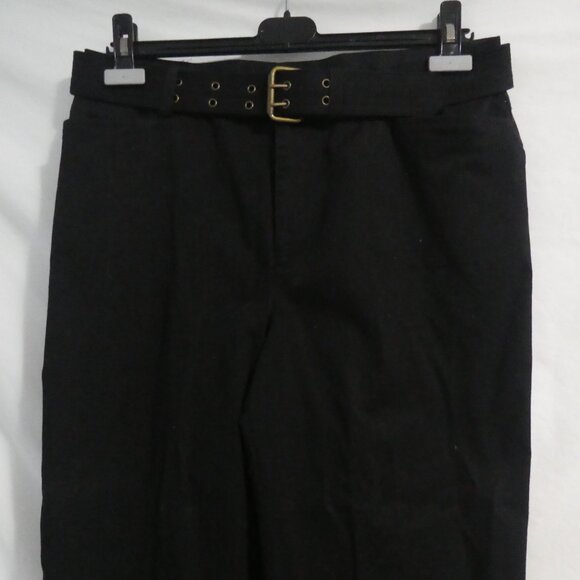 RAFAELLA | size 12 | Casual Black Pants With Matching Belt | NWOT - Picture 5 of 16